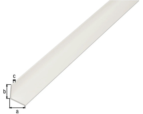 Kunststoff-Abschlussprofil mit Maßangaben