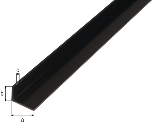 Cornière avec dimensions a, b et c.