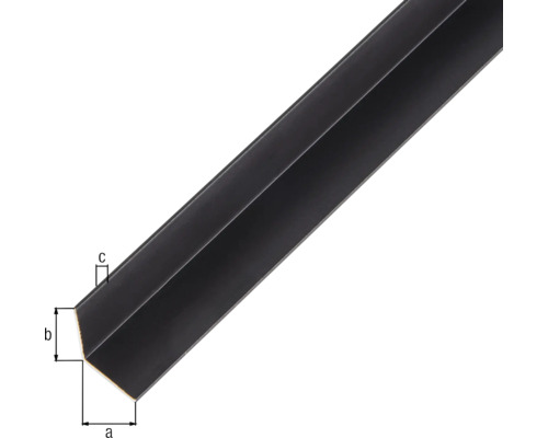 Winkelprofil mit Massangaben a, b und c