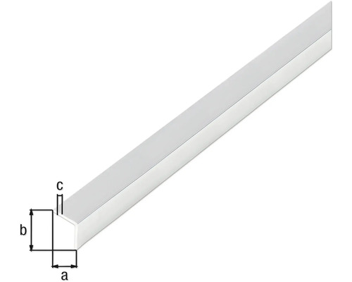 Profilé en aluminium avec indications de dimensions