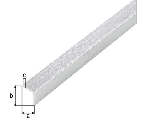 Aluminiumprofil mit Winkelform und Maßangaben