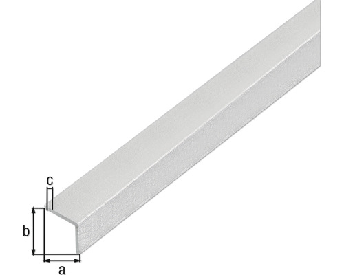 Aluminiumwinkelprofil mit Maßangaben