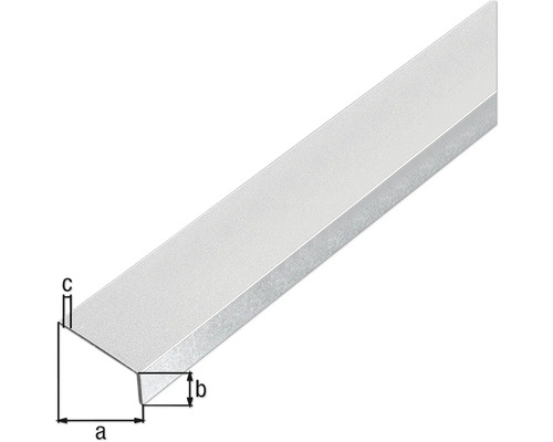 Aluminium Dachrandprofil mit Maßangaben