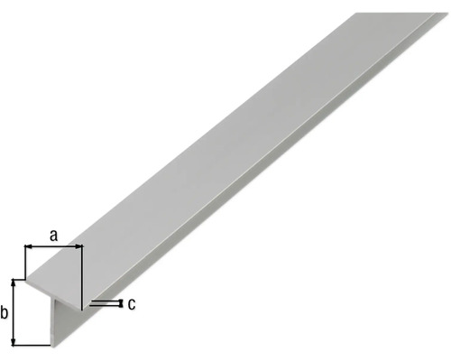 Profilé en T en aluminium avec dimensions