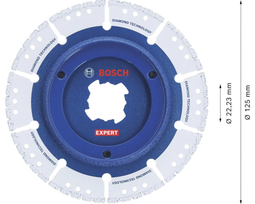 Bosch Expert Diamanttrennscheibe mit 125 Millimeter Durchmesser