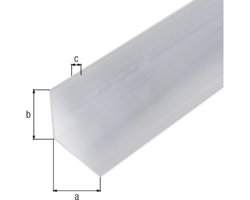 Profilé d''angle en aluminium avec indications de dimensions