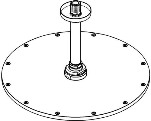 Support de plafond avec tige