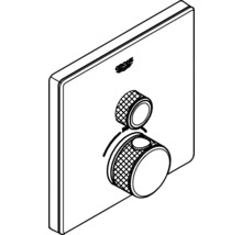 Grohe Logo. Unterputz Thermostatarmatur mit zwei Drehknöpfen