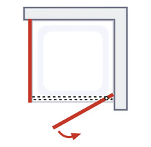 Duschtür mit Seitenwand SCHULTE Alexa Style 2.0 ExpressPlus 80 x 80 cm Profil aluminium Glasdekor Liane schmutzabweisende Glasbeschichtung Türanschlag links Türanschlag rechts