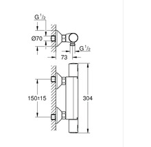 Robinet de douche avec thermostat Grohe Quickfix Precision Start chrome 34594000-thumb-4