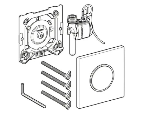 Mécanisme d''actionnement Geberit avec matériel de fixation