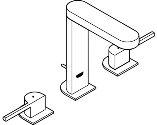 Robinet de lavabo à deux poignées