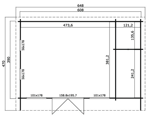 Plan d''un abri de jardin avec dimensions