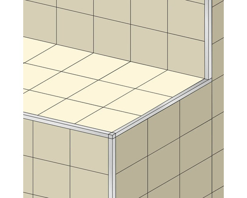 Représentation d''une salle de bains avec carrelage