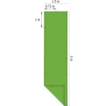 Bâches et cie - Bâche bois premium 200g/m² Dimensions 1,5m x 6m Couleur Vert