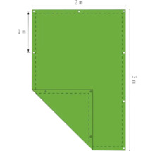Bâche textile 90g/m² vert 2 x 3 m-thumb-1