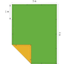 Bâche textile 140 g/m² orange-vert 3 x 4 m-thumb-4
