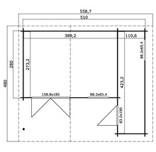 Plan d''un abri de jardin avec dimensions