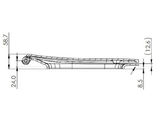 Dessin technique d''un siège de WC avec dimensions