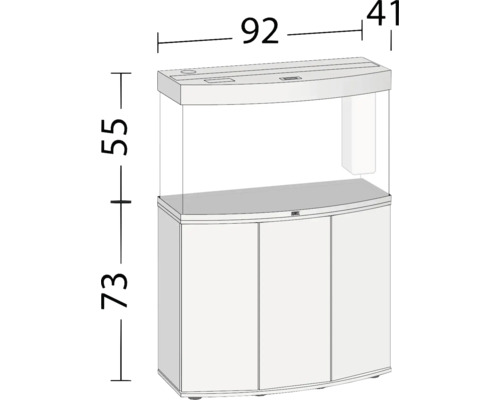 Dimensions d''un meuble aquarium avec aquarium