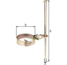 Rohrschelle mit Nagel zur Befestigung