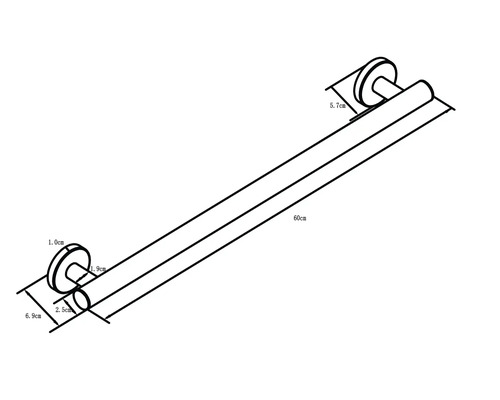 Dessin technique d''un porte-serviettes avec indications de dimensions
