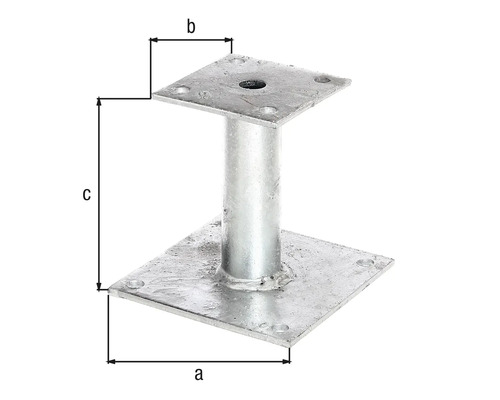 Pfostenträger mit Abmessungen