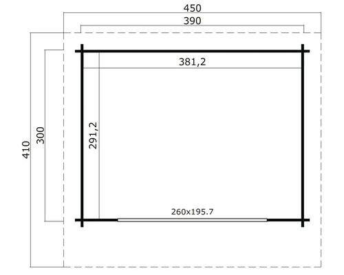 Plan d''un abri de jardin avec cotes