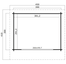 Plan d''un pavillon de jardin avec dimensions