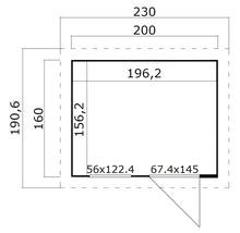 Plan d''un abri de jardin avec dimensions
