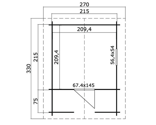 Plan d''un abri de jardin avec dimensions