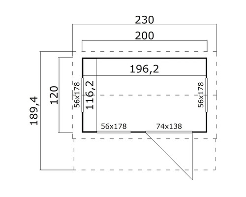 Plan d''un abri de jardin avec dimensions
