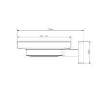 Seifenschale mit Halter Lenz Sky Nickel-matt