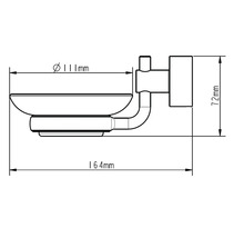 Seifenschale mit Halter Lenz Pisa Chrom
