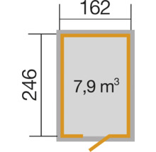Gartenhaus weka Schwedenhaus Gr. 2 inkl. Fußboden 200 x 286 cm natur