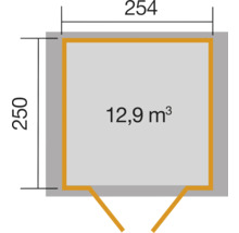 Gartenhaus weka 316 Gr. 4 inkl. Fußboden 290 x 273 cm lasiert