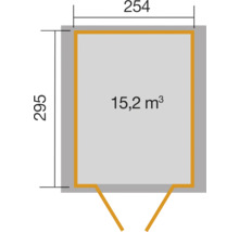 Gartenhaus weka 316 Gr. 5 inkl. Fußboden 290 x 318 cm lasiert