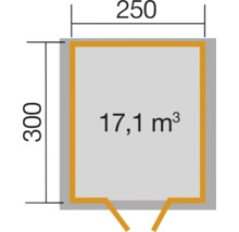 Gartenhaus weka Premium 28 inkl. Fußboden 300 x 334 cm natur