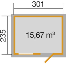 Gartenhaus weka 123 Gr. 4 inkl. Fußboden 380 x 274 cm schwedenrot