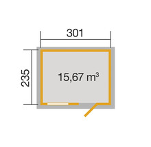 Gartenhaus weka 123 Gr. 4 inkl. Fußboden 380 x 274 cm anthrazit