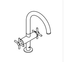 Mitigeur de lavabo GROHE Atrio New taille L poignée croisillon 21019AL3 hard graphite brossé-thumb-4