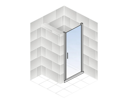Paroi de douche en verre dans la salle de bain