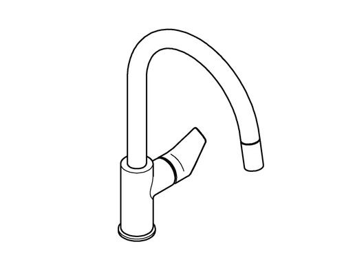 Küchenarmatur mit hohem Auslauf