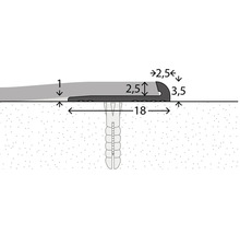 Représentation d''un profil de transition avec indications de dimensions