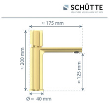 SCHÜTTE Waschtischarmatur NEW YORK gold matt 33617