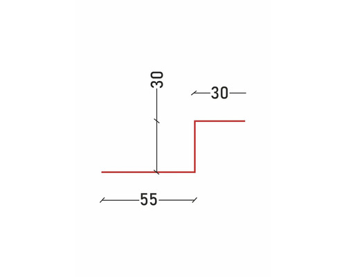 Schéma technique d''un profilé avec indications de dimensions