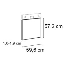 Façade pour lave-vaisselle partiellement intégré Optifit Arvid986 59,6 x 1,6 x 57,2 cm façade blanc brillant corps blanc-thumb-1
