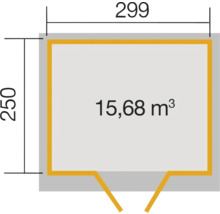 Gartenhaus weka 325 A Gr. 2 inkl. Fußboden 323 x 299 cm lasiert