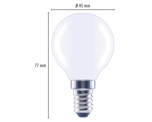 Ampoule sphérique LED FLAIR à intensité lumineuse variable G45 E14/4W(40W)  470 lm 2700 K blanc chaud mat - HORNBACH Luxembourg