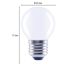 Ampoule sphérique LED FLAIR à intensité lumineuse variable G45 E27/6W(60W) 806 lm 2700 K blanc chaud mat-thumb-4